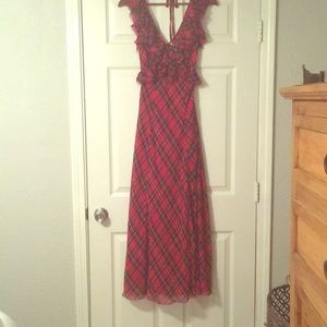 Free People plaid maxi